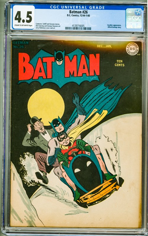 Batman #26 (1944) CGC 4.5! Cream to OW Pages!