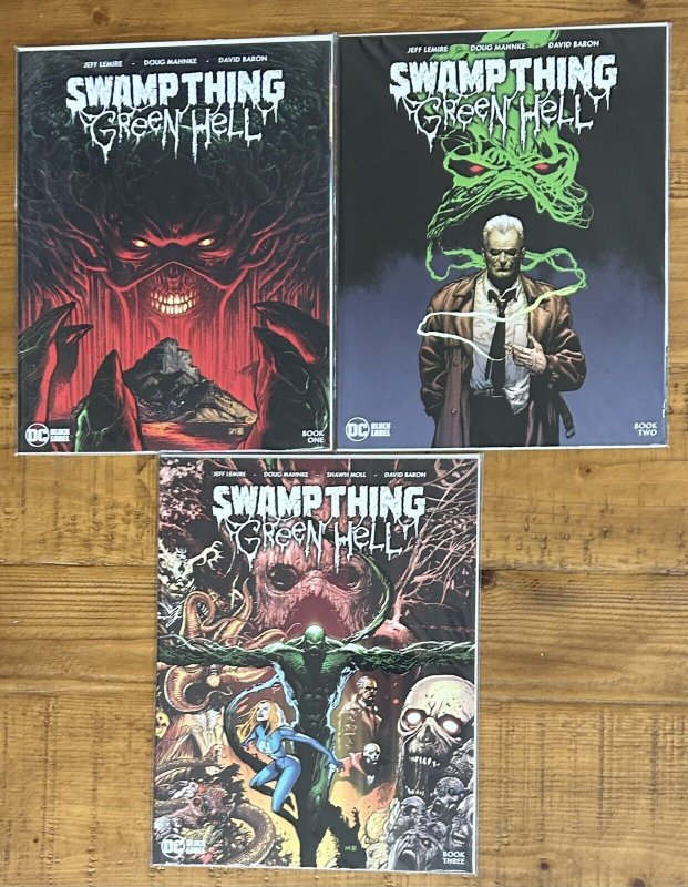 Swamp Thing Green Hell DC Black Label #1,2,3 Jeff Lemire Lot