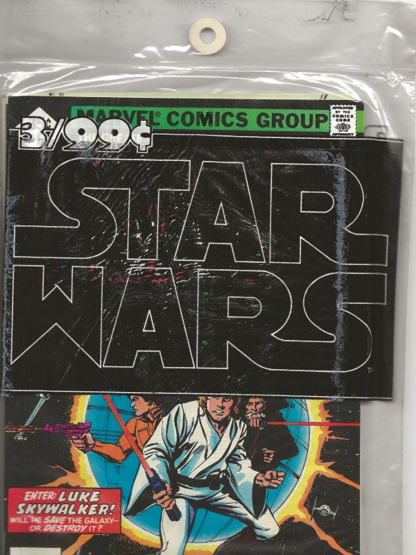 Star Wars #1 1977 - Whitmanreprints -sealed in poly bag -Never opened Issues 1-3