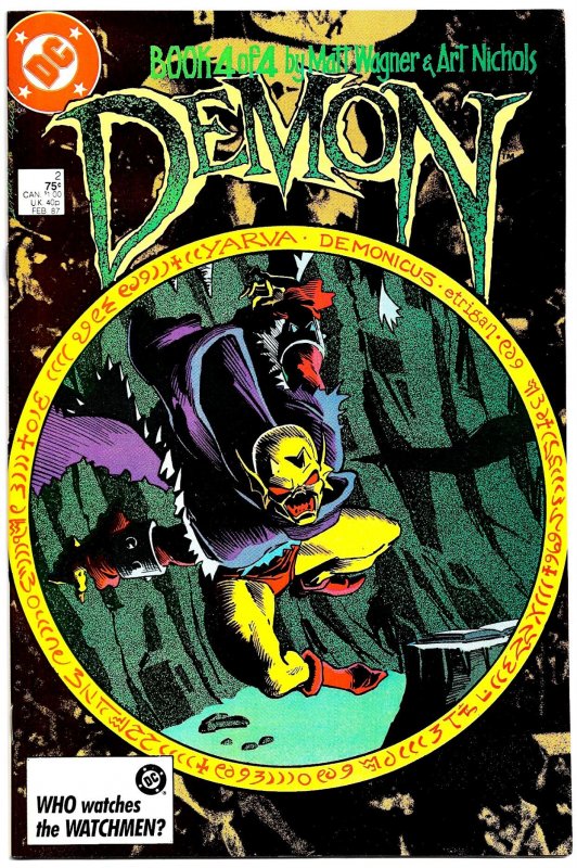 DEMON vol.2 #1-4 (Jan-Apr1987) 9.0 VF/NM  4-issue mini-series by Matt Wagner!