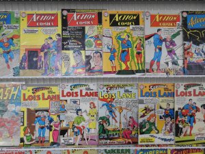 Lot of 66 Low Grade Comics W/ Superman, Lois Lane, Flash! See Description!