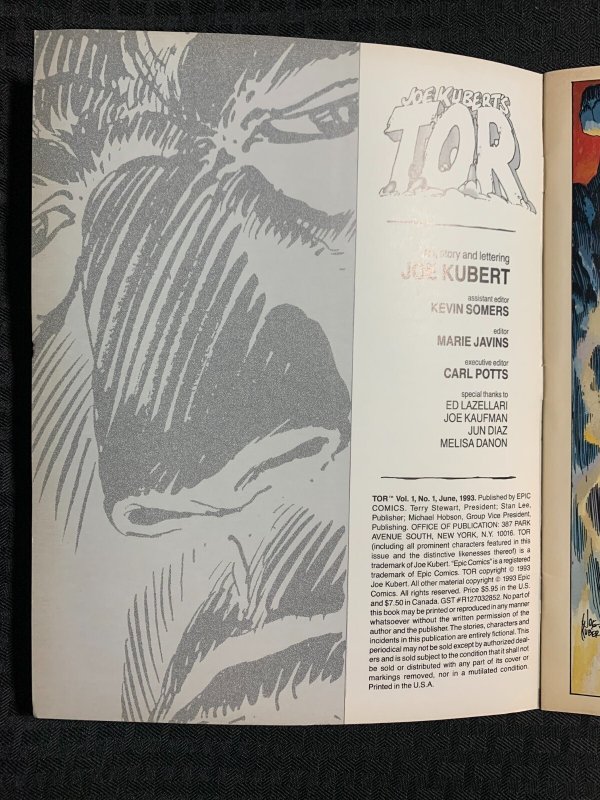 1993 JOE KUBERT'S TOR #1 FN 6.0 Heavy Hitters / Epic Comics