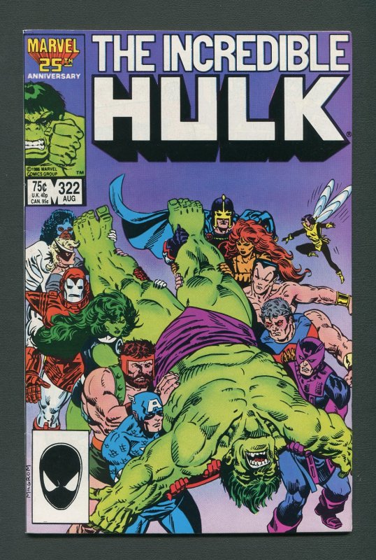 Incredible Hulk #322 / 7.5 VFN-  August  1986