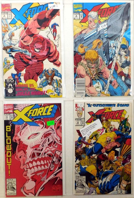 X-Force Lot of 4 #3, 9, 13, 16 (1991) Marvel Comics 1st Print Comic Books
