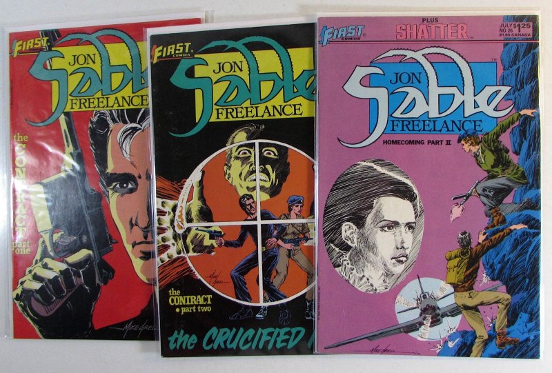 Jon Sable, Freelance Lot of 3 #22, 23, 26 First (1985) Comic Books