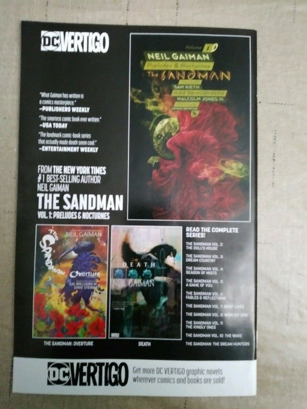 SANDMAN UNIVERSE #1 MCKEAN & THOMPSON VARIANT  + reg cvr Vertigo