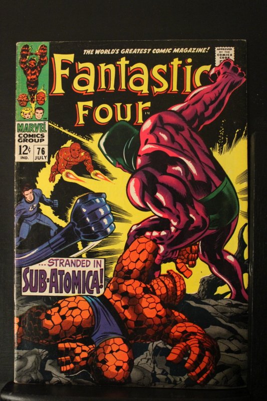 Fantastic Four #76 1968 High-Grade VF Kirby! Silver Surfer Utah Cert Sub-Atomica