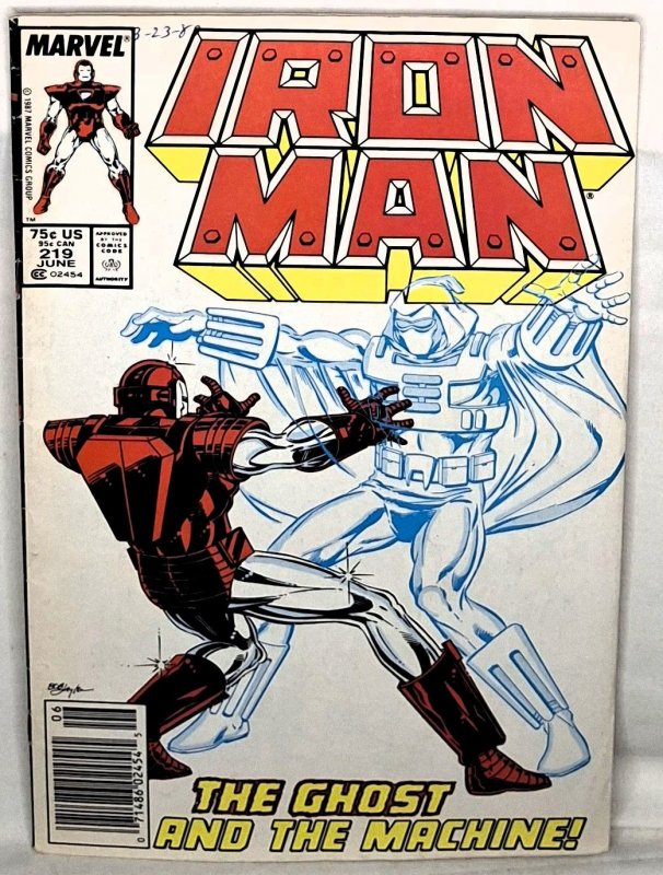 Iron Man #219 Newsstand Edition (1987) 1st Ghost Marvel Comics            EB0824
