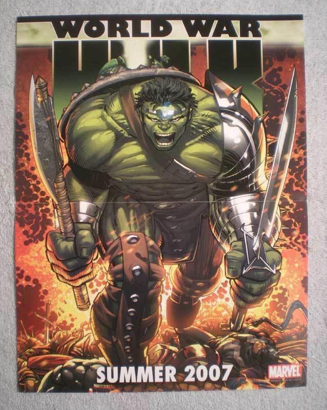 HULK WORLD WAR Promo Poster, 10x13, 2007, Unused, more Promos in store