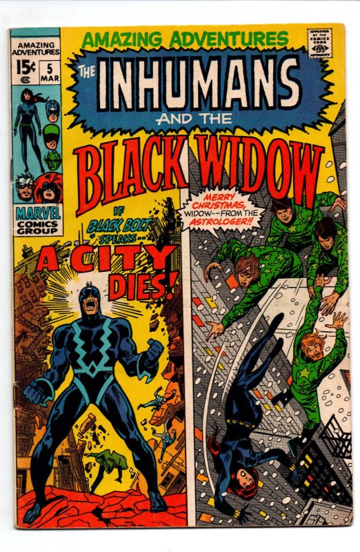 Amazing Adventures #5 -  Black Widow - Inhumans - Neal Adams - 1971 - FN 