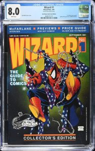 Wizard (1991) #1 CGC 8.0 1st Wizard price guide McFarlane - San Diego Comic-Con
