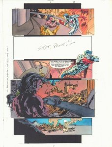 JLA: Incarnations #6 p.11 Color Guide Art - Captain Atom - 2001 by John Kalisz