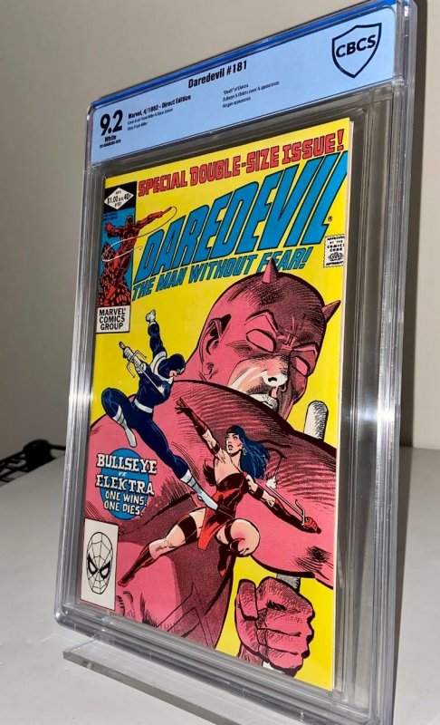 Daredevil #181 - Key Comic & Death of Elektra by Bullseye - CBCS 9.2 - New Slab!