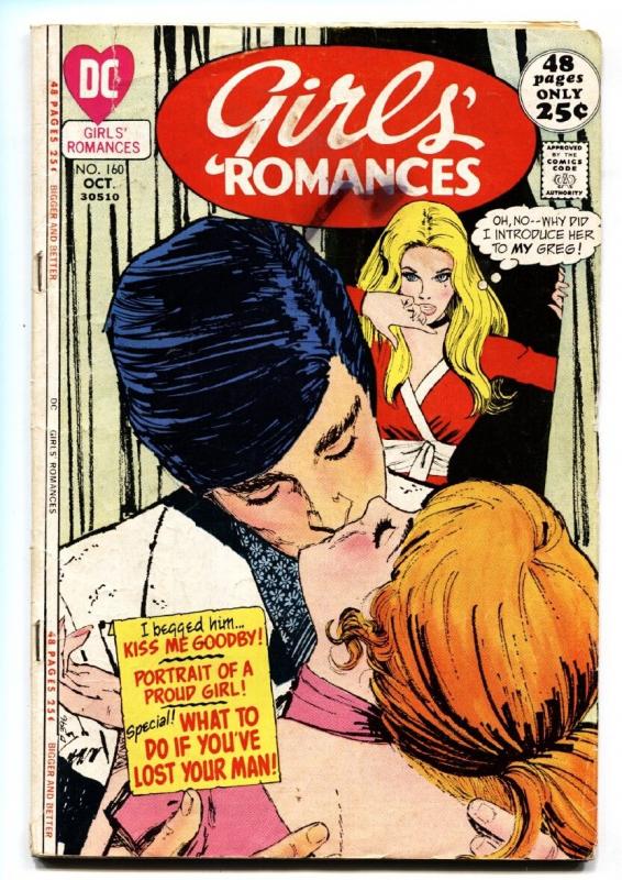 GIRLS' ROMANCES #160 comic book-D.C. ROMANCE-SILVER AGE