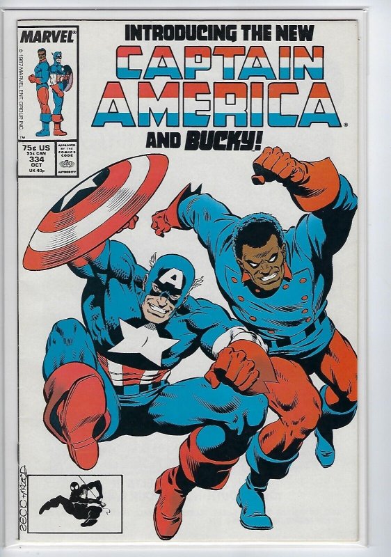 Captain America #334 (1987) -*Basic Training/1st Lemar Hoskins Bucky* High Grade