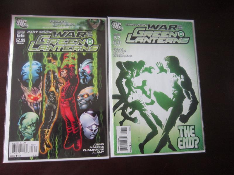Green Lantern (2009 3rd Series) 14 DIFFERENT, SET:#46-67, 8.0/VF