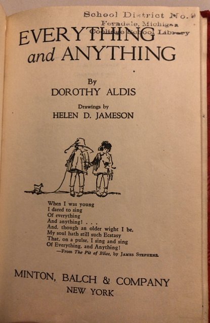 Everything and anything, 1927, ALDIS,99p,