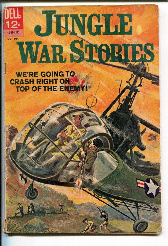 JUNGLE WAR STORIES #5 1963-DELL-VIET NAM WAR ACTION-HELICOPTER COVER-vg minus