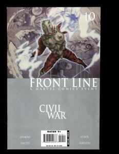 11 Front Line Civil War Marvel Comics # 1 2 3 4 5 6 7 8 9 10 Sketchbook RP2