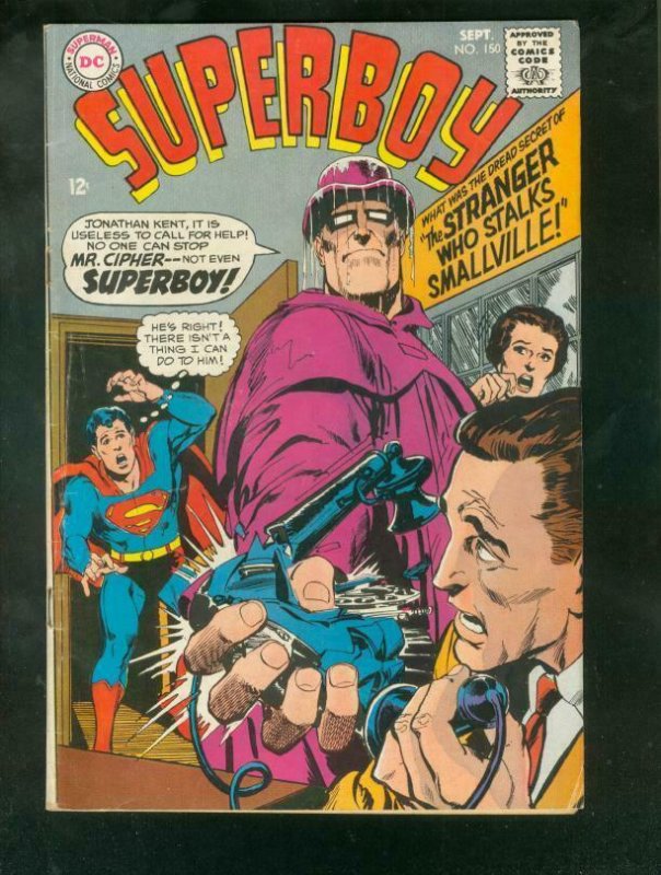 SUPERBOY #150 1968-NEAL ADAMS SILVER AGE COVER ART-RARE VG