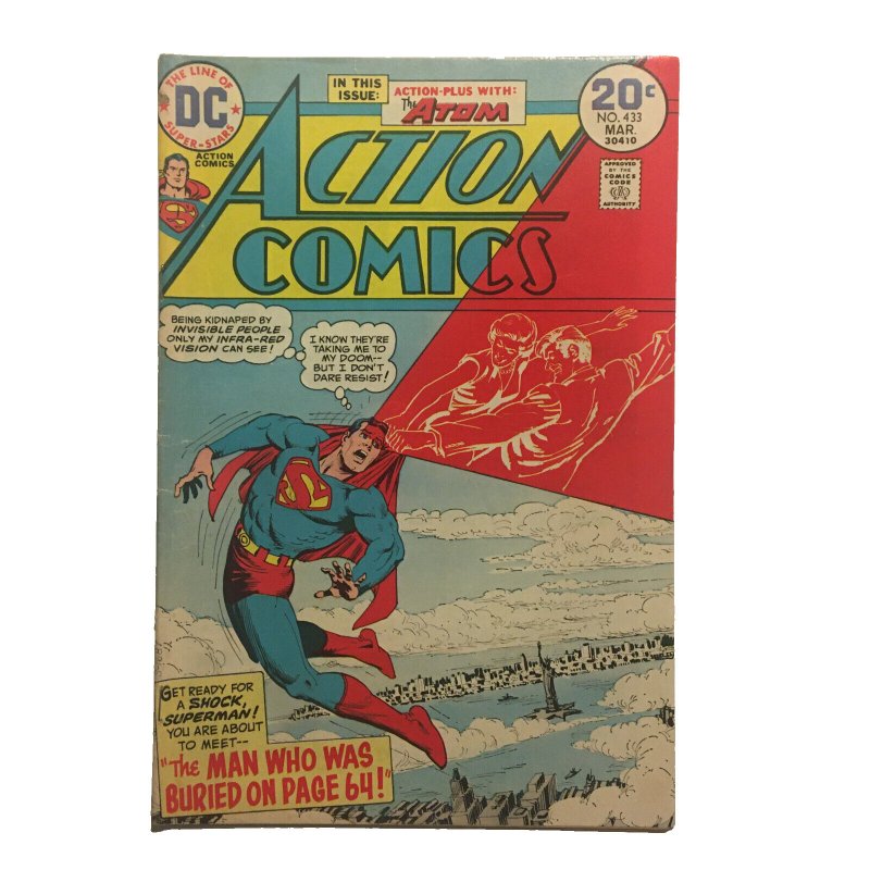 Action Comics #433 Cary Bates Curt Swan Superman 1974 Bronze Age DC Comics