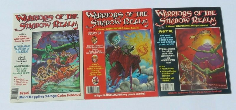 Lot/3 Warriors of the Shadow Realm #11,12,13 VF/VF+ High Grade Marvel Magazines 