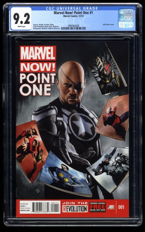 Marvel Now Point One (2012) #1 CGC NM- 9.2 White Pages Adi Granov Cover!