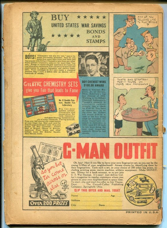 Blue Bolt Vol. 3 #8  1943 - Novelty  -P/FR - Comic Book