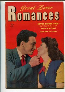 Great Lover Romances #3 1952-Toby-Mala Powers-girl fight panel-John Wayne-VG+