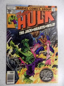 INCREDIBLE HULK # 214 MARVEL BRONZE ACTION BUSCEMA CHAN VF