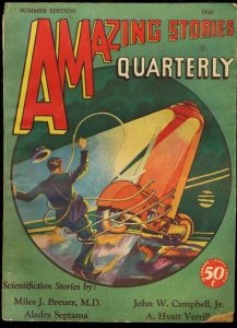 AMAZING STORIES QUARTERLY 1930 SUM-ROBOT COVER G/VG