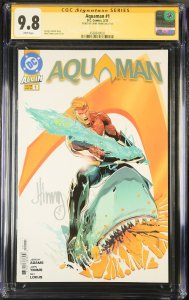 AQUAMAN #1 DC 2025 MAIN COVER SIGNED JOHN TIMMS CGC SS 9.8 NM