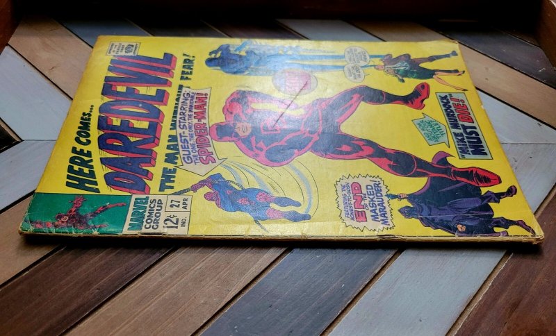 Daredevil #27 GD/VG (Marvel 1967) SPIDER-MAN, MASKED MARAUDER & STILT-MAN Appear