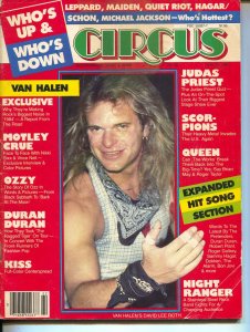 Circus-David Lee Roth-Queen-Kiss-Michael Jackson-May-1984