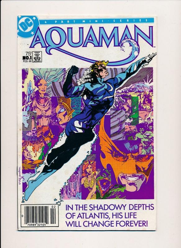 DC Comics AQUAMAN #1, 1986 Mini Series (HX669) ~ F+