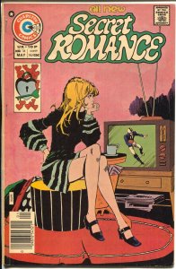 Secret Romance #38 1976-spicy woman watches football on TV-G