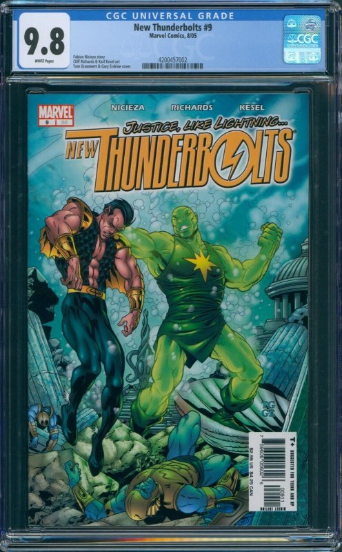 New Thunderbolts #9 CGC 9.8 Monica Rambeau Becomes Pulsar Marvel 2005 Only 8 9.8