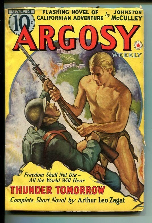 ARGOSY 04/16/1940-RED STAR-ARTHUR LEO ZAGAT-ORIENTAL MENACE-good