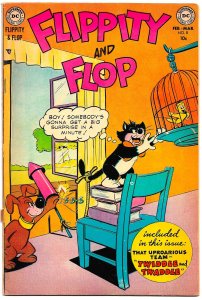 FLIPPITY AND FLOP #8 (Feb 1953) • VG • Cat-Dog-Canary Funny Animal HiJinx!