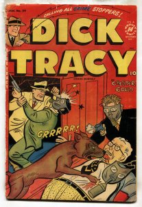 Dick Tracy #59 1953- bloody dog attack cover comic book