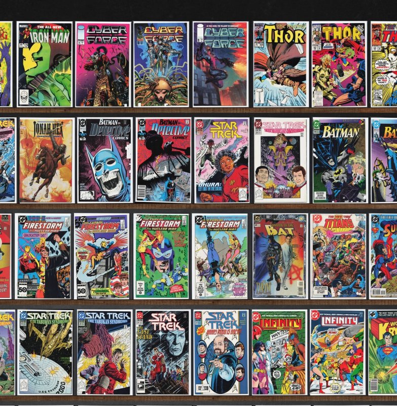 Huge Lot 150+ Comics with Star Trek, Batman, Fantastic Force & More!