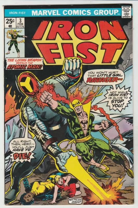 Iron Fist #3 (Feb-76) NM- High-Grade Iron Fist