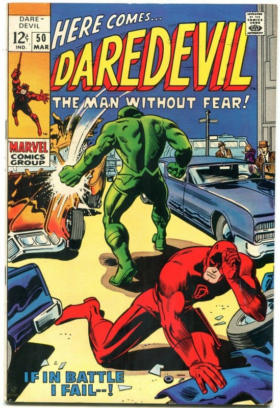 DAREDEVIL #50 1969-MARVEL COMICS-GENE COLAN- VG/FN 