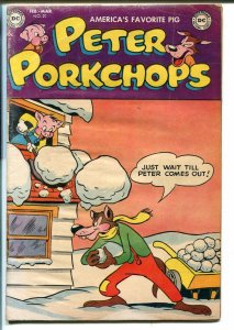 PETER PORKCHOPS #20 1953-DC COMICS-SNOWBALL FIGHT COVER-OTTO FEVER ART-vg