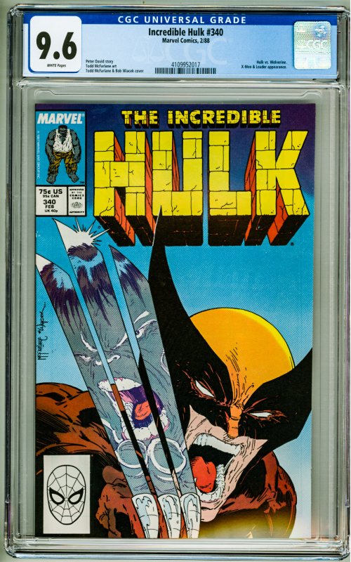 Incredible Hulk #340 CGC 9.6! White Pages!
