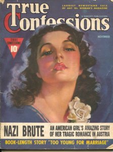 True Confessions 11/1938-pin-up girl portrait cover-Zoe Mozert-exploitation-s...