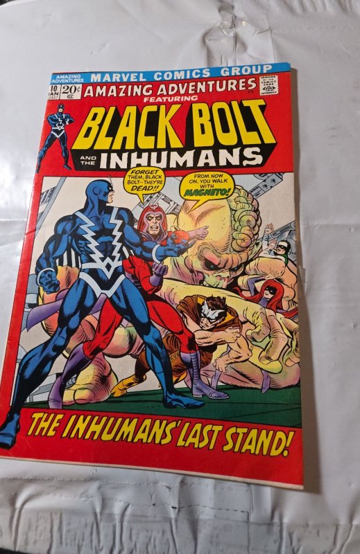 Amazing Adventures #10 (1972)the inhumans last stan Magneto little wear b- cover