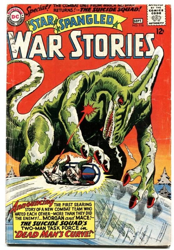 STAR SPANGLED WAR STORIES #116-DINOSAUR ISSUE-CLASSIC DC--WW II VG.