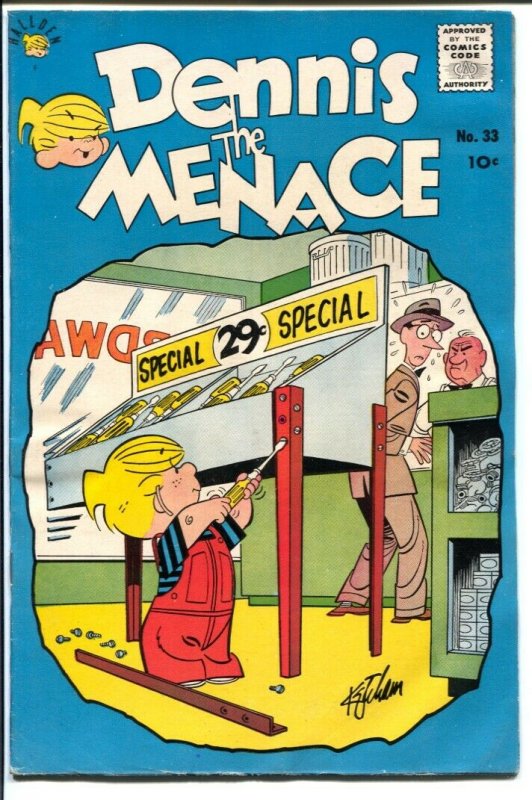 Dennis The Menace #33 199-Hallden-Hank Ketchum-wacky humor-G/VG