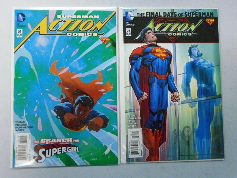 Superman Action Comics Lot (2nd Series) New 52 From:#1-52+Ann, 43 Diff 8.5/VF+